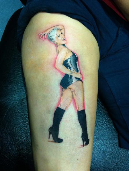Tattoos - Pink Tattoo - 92182